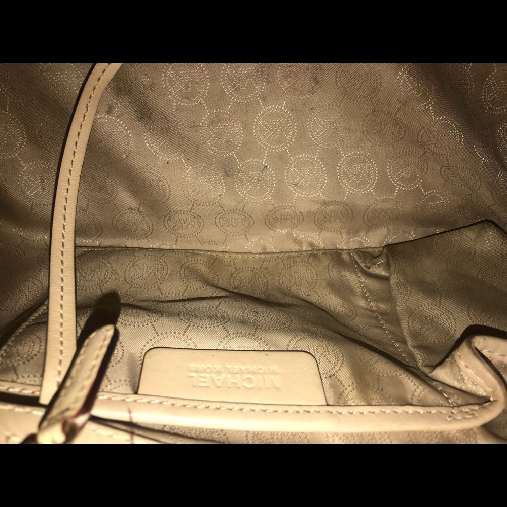 The inside of Michael Kors bag